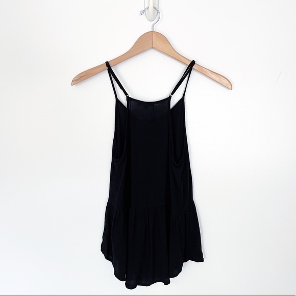 PacSun LA Hearts Black Ruffle Lace Up Cami Tank XS - Picture 7 of 15